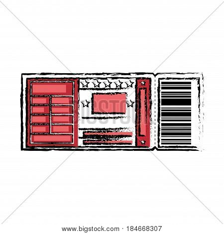 Entrance ticket paper icon vector illustration graphic design