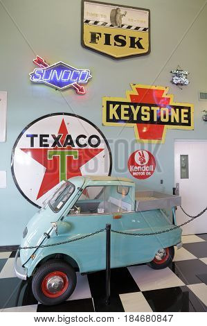 MIAMI, FL, USA - MAY 3, 2017: Stock photo of the Miami Auto Museum at the Dezer Collection of automobiles and related memorabilia