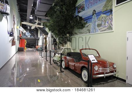 MIAMI, FL, USA - MAY 3, 2017: Stock photo of the Miami Auto Museum at the Dezer Collection of automobiles and related memorabilia