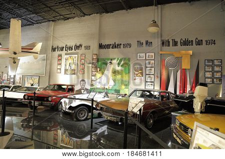 MIAMI, FL, USA - MAY 3, 2017: Stock photo of the Miami Auto Museum at the Dezer Collection of automobiles and related memorabilia