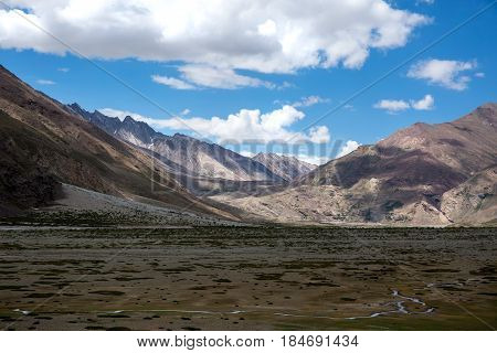 The beautiful mountain view on the way to Rangdum Kashmir state India.