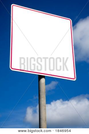 Leere Schild.