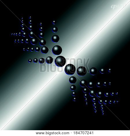 Symbol black spheres
Emblem or logo abstraction consists of two impromptu stream arrow parallel balls stock vector illustration