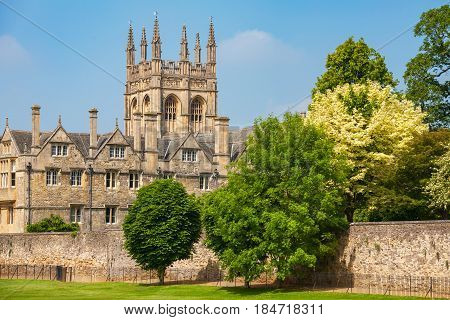 View of Merton College. Oxford University Oxford Oxfordshire England UK