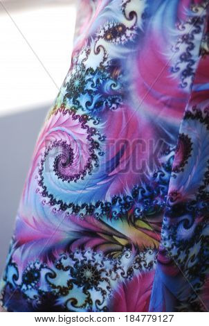 coloured pattern woman spring skirt detail ..
