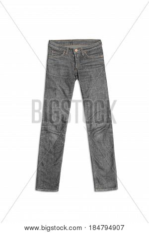 Womens Jeans Pants isolated on white background