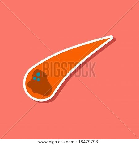 paper sticker on stylish background nature falling meteorite