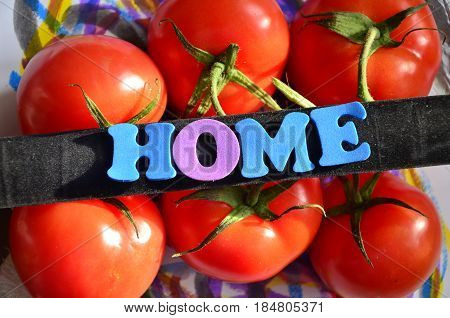 word home on a  abstract colorful background