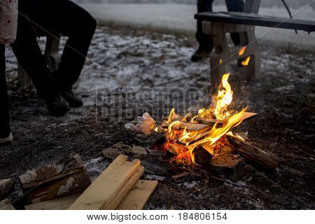 winter barbecue with my best friends ..