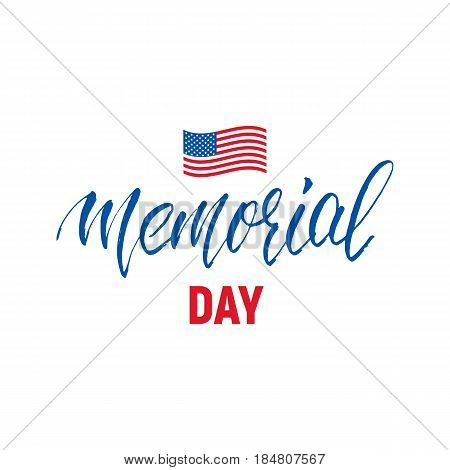 Memorial Day. Typography design layout for USA Memotial Day events, sales, promotion etc.