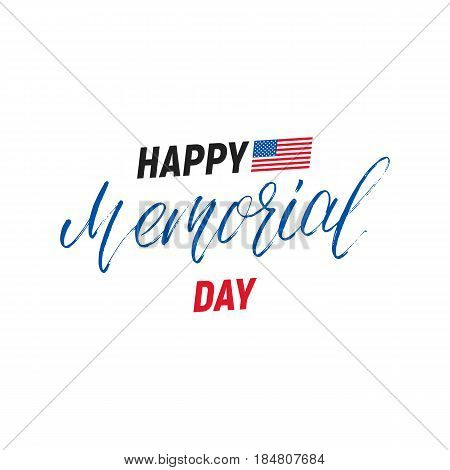 Memorial Day. Typography design layout for USA Memotial Day events, sales, promotion etc.