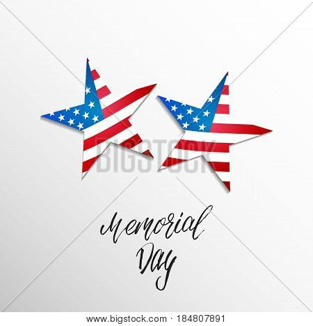Memorial Day. Typography design layout for USA Memotial Day events, sales, promotion etc.
