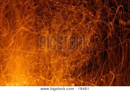 Brand funkler, gnister