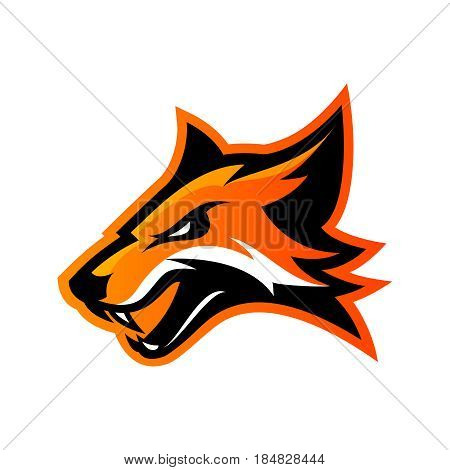 Furious fox sport club vector logo concept isolated on white background. Modern professional team badge mascot design.
Premium quality wild animal athletic division t-shirt tee print illustration.