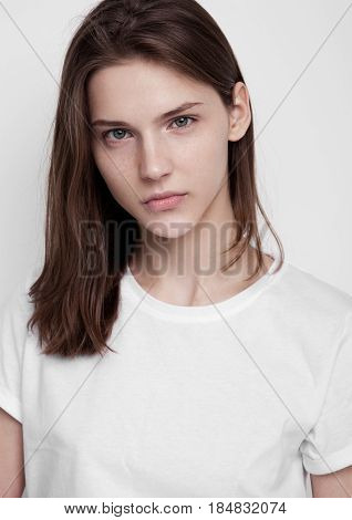 Model Test With Beautiful Fashion Model Posing