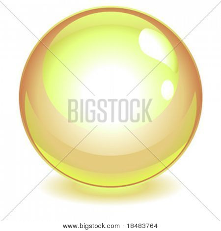 Orange reflektierend Kristallkugel