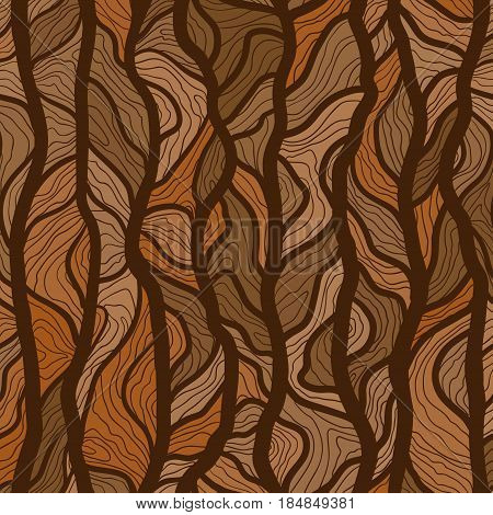 Vector hand drawn tree trunk texture background. Seamless vector pattern for print, textile design, fabric, home decor, website, wallpaper