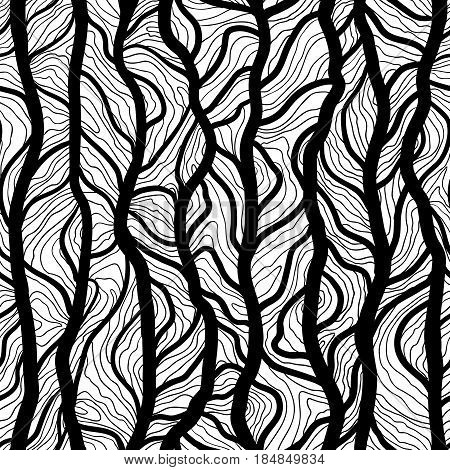 Vector hand drawn tree trunk texture background. Seamless vector pattern for print, textile design, fabric, home decor, website, wallpaper