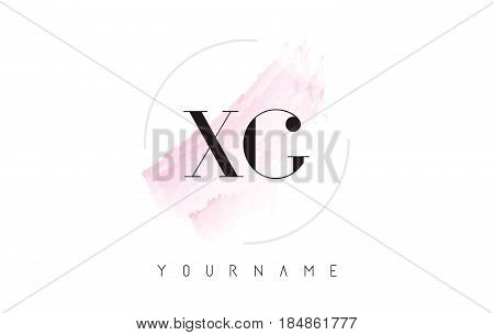 Xg X G Watercolor Letter Logo Design With Circular Brush Pattern.