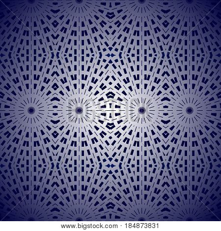 Abstract geometric seamless background. Regular concentric circles pattern dark blue and lilac, elegant and shimmery.