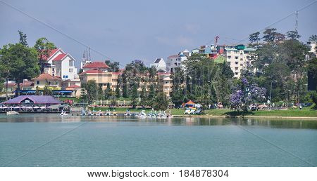 Xuan Huong Lake In Dalat, Vietnam