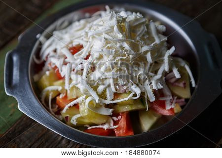 Traditional Serbian Food Restaurant,background Menu Close Up