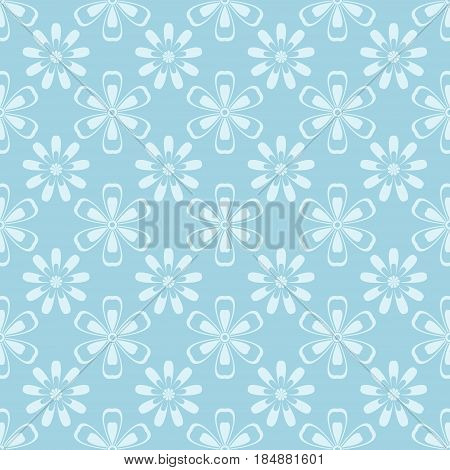 Floral abstract seamless pattern. Vector flat illustration