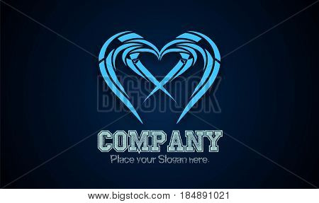 abstract logotype of company on the beckground