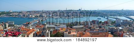 The Panoramic View Of Istanbul From The Galata Tower