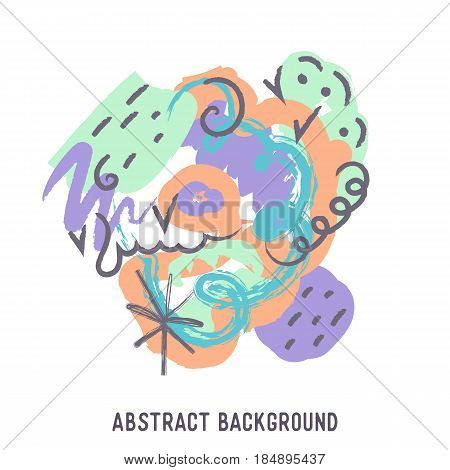 illustration of abstract colorful background with temple for Happy Holi background