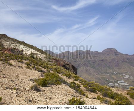 west of Gran Canaria April white rocky El Blanquizal de La Aldea