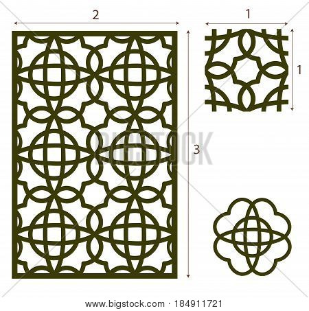 Vector Laser Cut Panel, The Seamless Pattern For Decorative Panel And Flower. Template For Interior