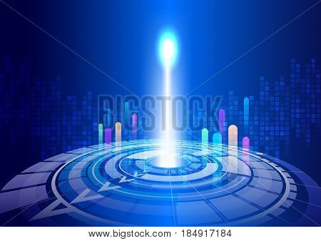 The background design of the technology beam is the future image.