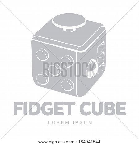 Fidget Cube Vector Illustration