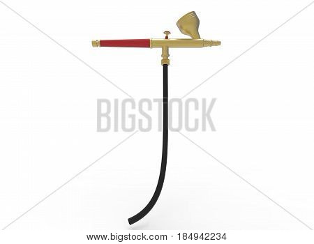 3d illustration of airbrush. white background isolated. icon for game web.