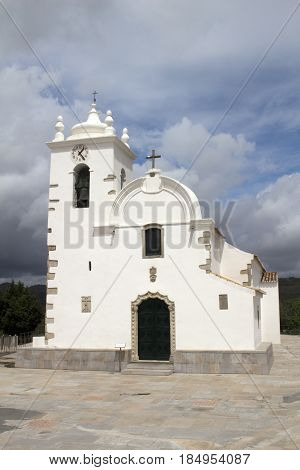 Church in the main square of Querenca Portugal