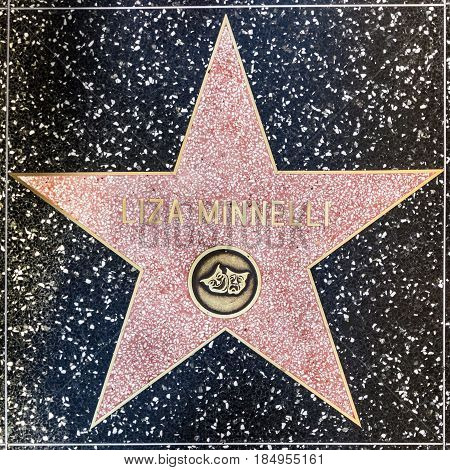 Liza Minellis Star On Hollywood Walk Of Fame