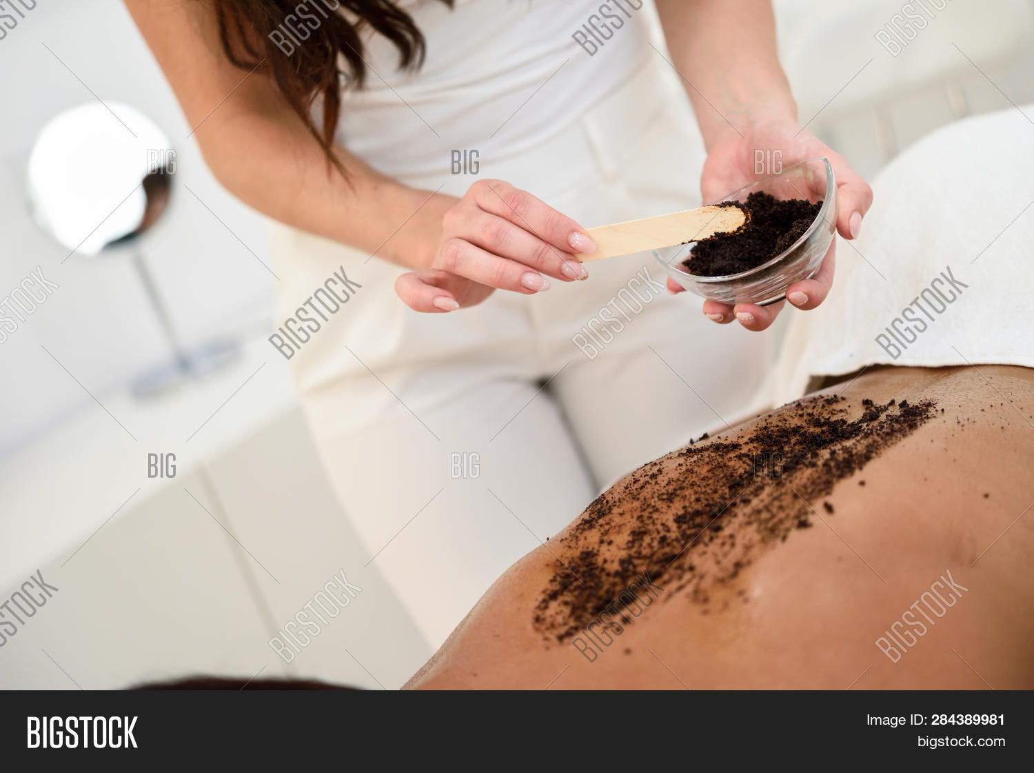 Woman Cleans Skin Body Image & Photo (Free Trial) | Bigstock