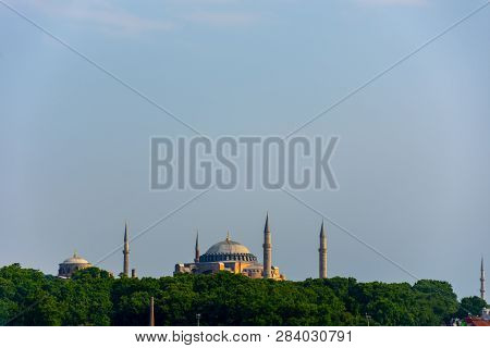 The Roof And Minarets Of Famous Haghia Sophia