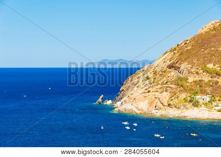 Cristal Sea Water Near Chiessi, Elba Island, Italy