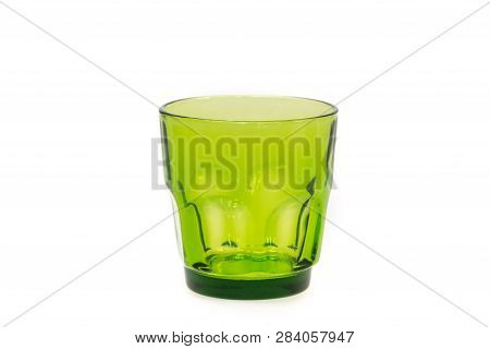 Green Glasses On A White Background. - Imagem
