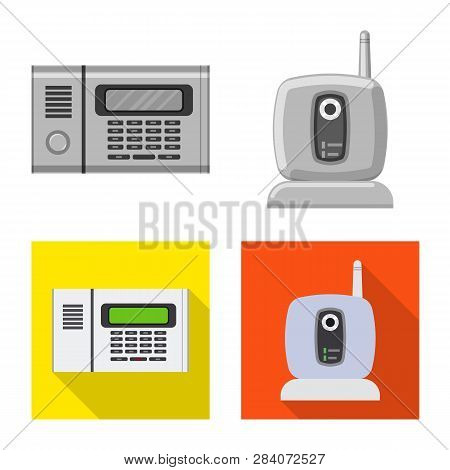 Vector Illustration Of Office And House Symbol. Collection Of Office And System Vector Icon For Stoc