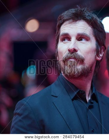 Christian Bale poses at the 'Vice' (Vice - Der zweite Mann) premiere during the 69th Berlinale International Film Festival Berlin at Berlinale Palace on February 11, 2019 in Berlin, Germany.