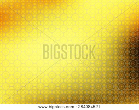 Gold Blurred Gradient Mesh Vector Template Business Card  Or Frame With Geometric Pattern,  Vector E