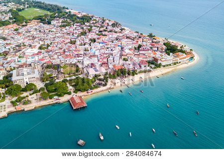 Stone Town, Old Colonial Center Of Zanzibar City. House Of Wonders. The Old Fort, Arab Fort Built By