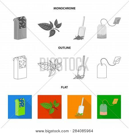 Vector Design Of Healthy And Floral  Sign. Set Of Healthy And Gradient Stock Symbol For Web.