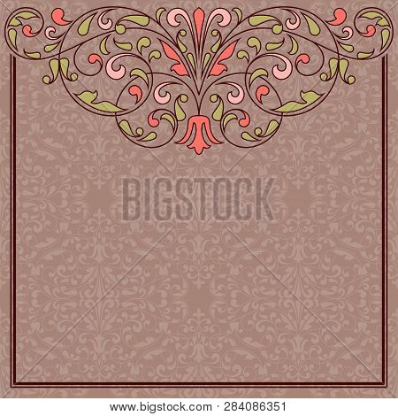 Floral Pattern For Invitation Or Greeting Card