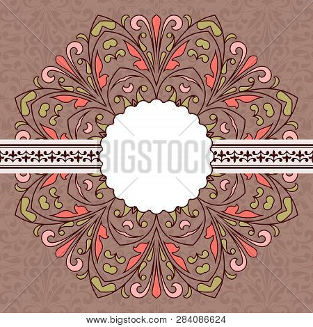 Floral Pattern For Invitation Or Greeting Card