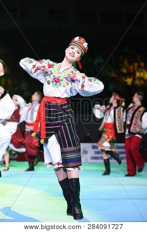 Performance Of Ukrainian Dance Ensemble At Stella Zakharova Artistic Gymnastics Ukraine Internationa
