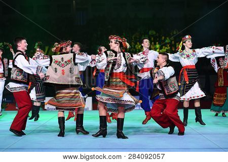 Performance Of Ukrainian Dance Ensemble At Stella Zakharova Artistic Gymnastics Ukraine Internationa